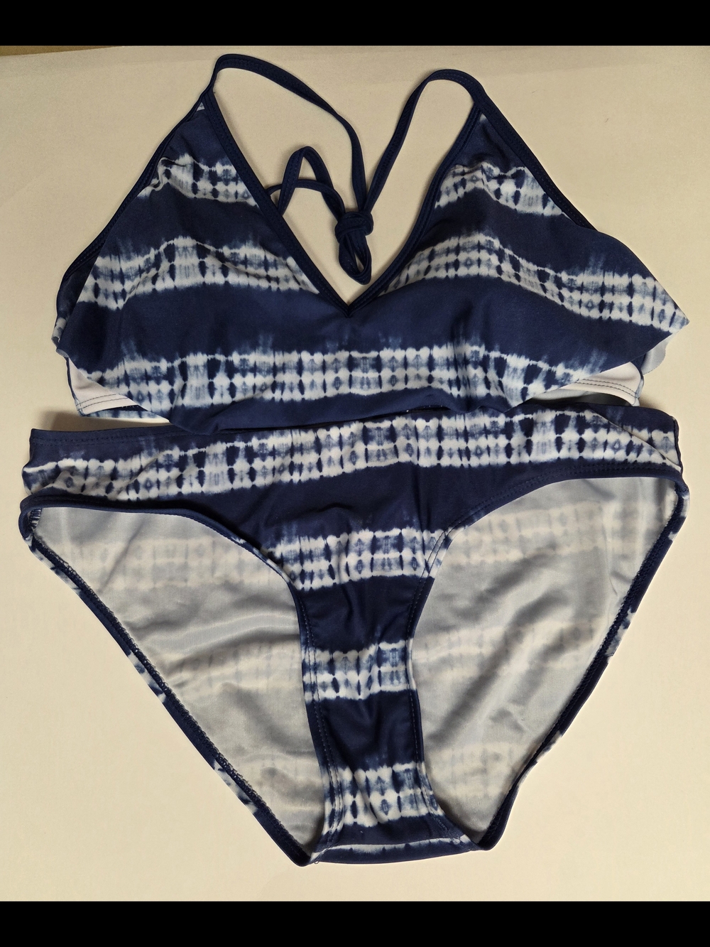 Bobbie Brooks Navy and White Tie-Dye Girls One-Piece Swim #0047